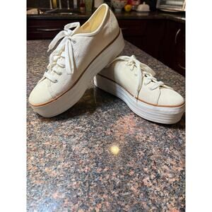 Keds Women's Triple Up Canvas Sneaker Cream Size 8 NWOT